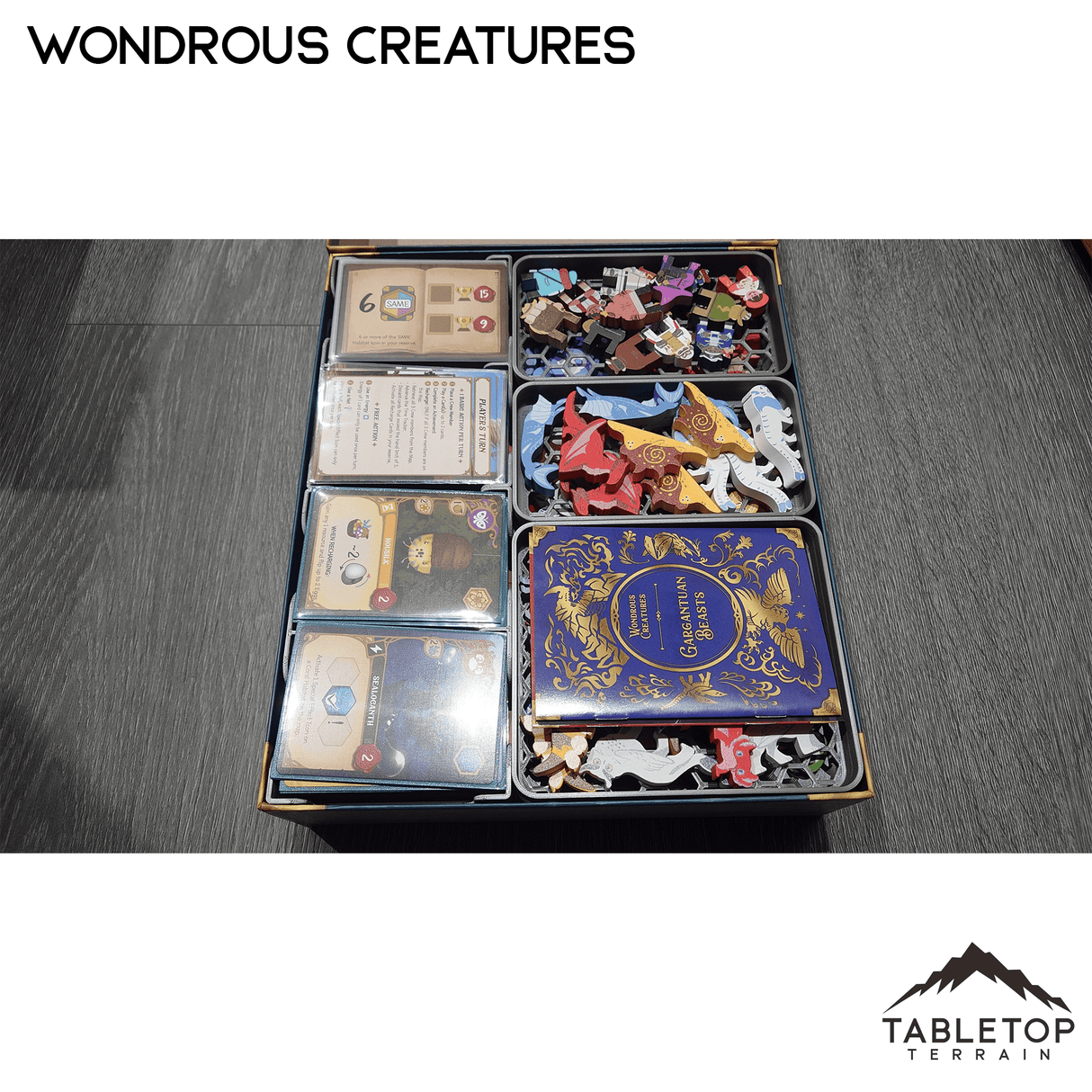 Tabletop Terrain Board Game Insert Wondrous Creatures & expansions Board Game Insert / Organizer