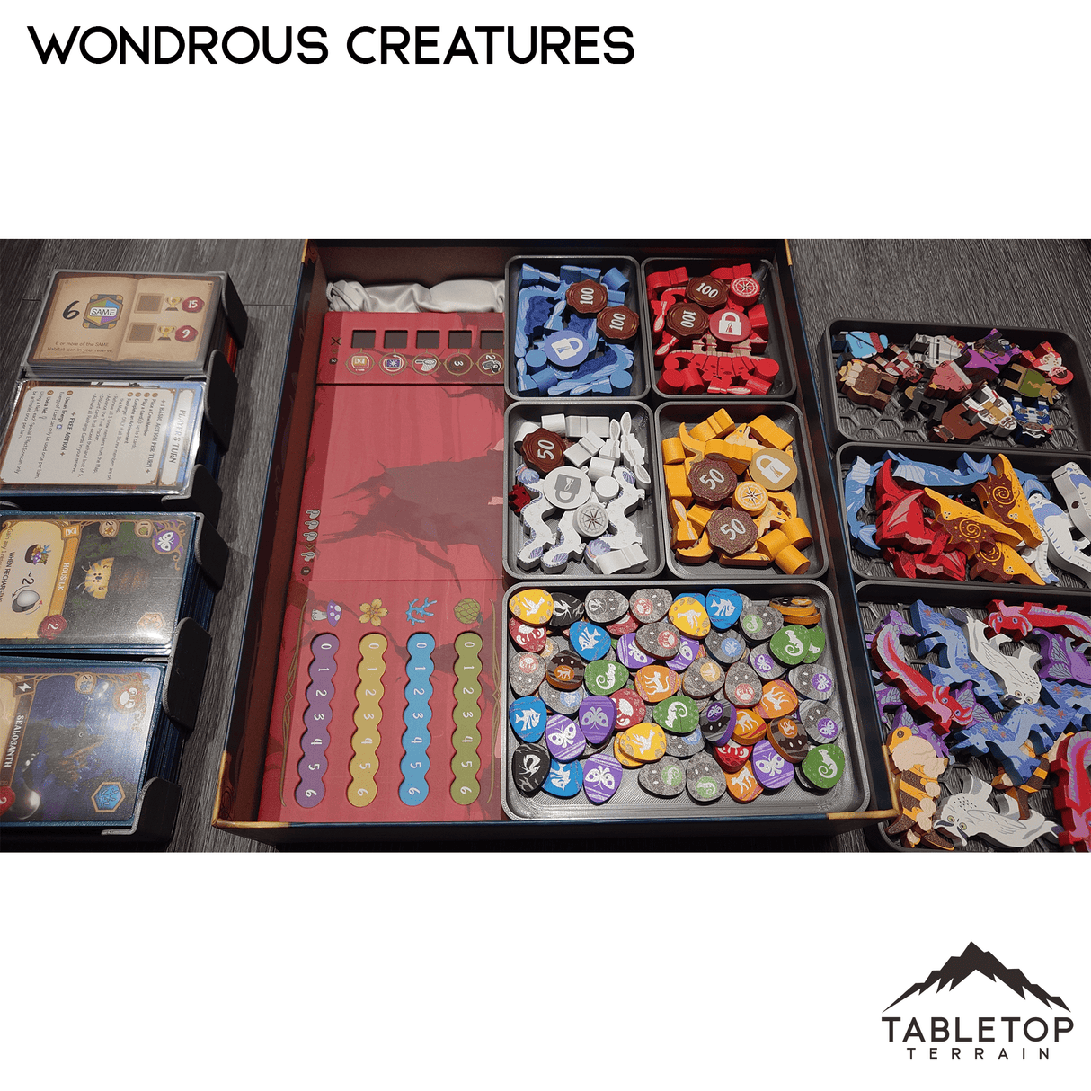 Tabletop Terrain Board Game Insert Wondrous Creatures & expansions Board Game Insert / Organizer