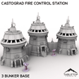 Tabletop Terrain Building 3 Bunker Base / 32mm Castograd Fire Control Station