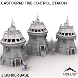 Tabletop Terrain Building 3 Bunker Base / 32mm Castograd Fire Control Station