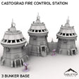 Tabletop Terrain Building 3 Bunker Base / 32mm Castograd Fire Control Station