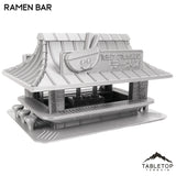 Tabletop Terrain Building 32mm / Bar A (Vaulted Roof) Ramen Bar - Cyberpunk Building
