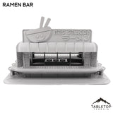 Tabletop Terrain Building 32mm / Bar B (Round Roof) Ramen Bar - Cyberpunk Building