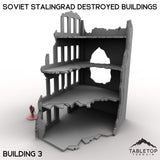 Tabletop Terrain Building 32mm / Building 3 Soviet Stalingrad Destroyed Buildings
