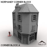 Tabletop Terrain Building 32mm / Corner Block A Normandy Corner Block
