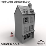 Tabletop Terrain Building 32mm / Corner Block B Normandy Corner Block