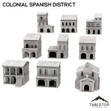 Tabletop Terrain Building 32mm / Full Set Colonial Spanish District