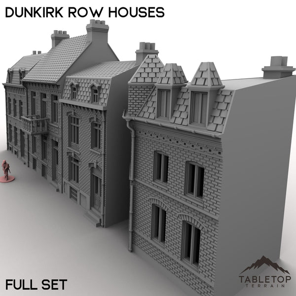 Tabletop Terrain Building 32mm / Full Set Dunkirk Row Houses