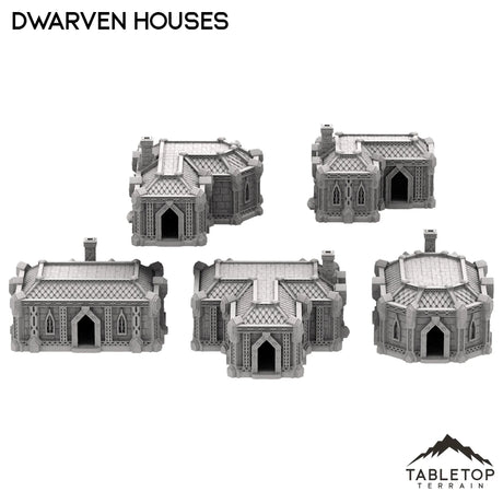 Tabletop Terrain Building 32mm / Full Set Dwarven Houses