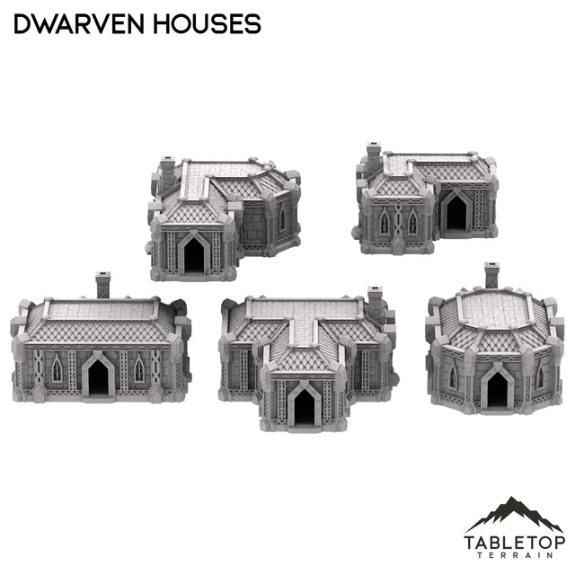 Tabletop Terrain Building 32mm / Full Set Dwarven Houses