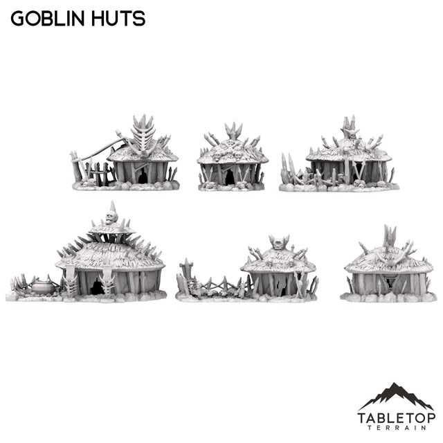 Tabletop Terrain Building 32mm / Full Set Goblin Huts