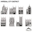 Tabletop Terrain Building 32mm / Full Set Imperial City District