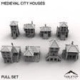 Tabletop Terrain Building 32mm / Full Set Medieval City Houses