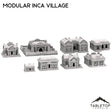 Tabletop Terrain Building 32mm / Full Set Modular Inca Village