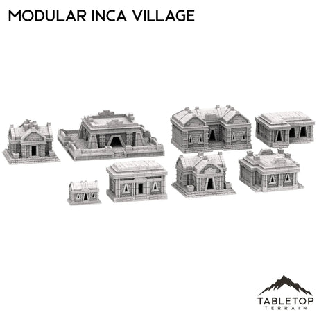 Tabletop Terrain Building 32mm / Full Set Modular Inca Village