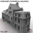 Tabletop Terrain Building 32mm / Full Set Normandy Commercial Buildings