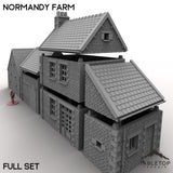 Tabletop Terrain Building 32mm / Full Set Normandy Farm
