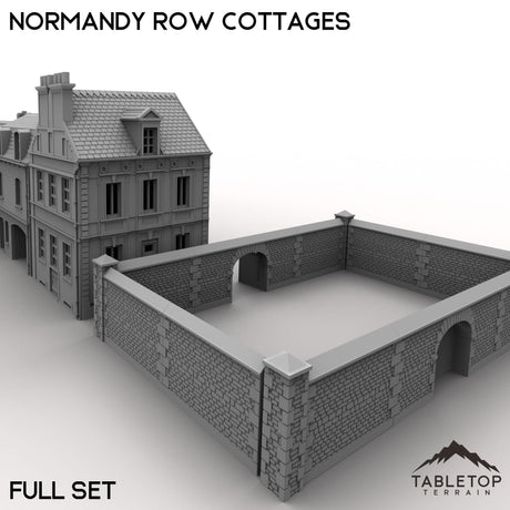 Tabletop Terrain Building 32mm / Full Set Normandy Row Cottages