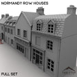 Tabletop Terrain Building 32mm / Full Set Normandy Row Houses
