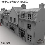 Tabletop Terrain Building 32mm / Full Set Normandy Row Houses