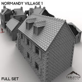 Tabletop Terrain Building 32mm / Full Set Normandy Village 1