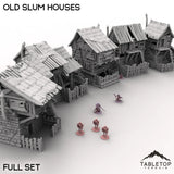 Tabletop Terrain Building 32mm / Full Set Old Slum Houses