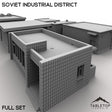 Tabletop Terrain Building 32mm / Full Set Soviet Industrial District