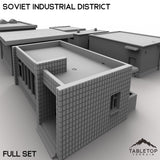 Tabletop Terrain Building 32mm / Full Set Soviet Industrial District