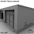 Tabletop Terrain Building 32mm / Full Set Soviet Truck Garage