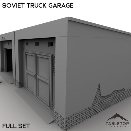 Tabletop Terrain Building 32mm / Full Set Soviet Truck Garage