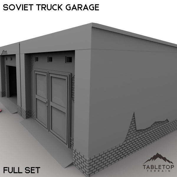 Tabletop Terrain Building 32mm / Full Set Soviet Truck Garage