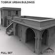 Tabletop Terrain Building 32mm / Full Set Tobruk Urban Buildings