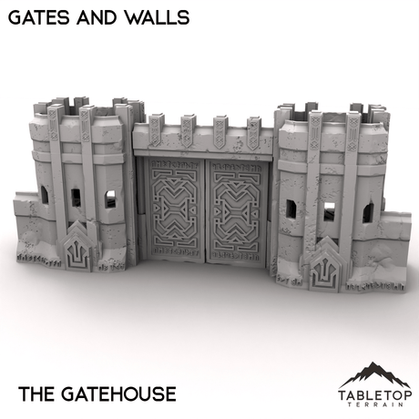 Tabletop Terrain Building 32mm / Gatehouse Gates and Walls - Kingdom of Durak Deep