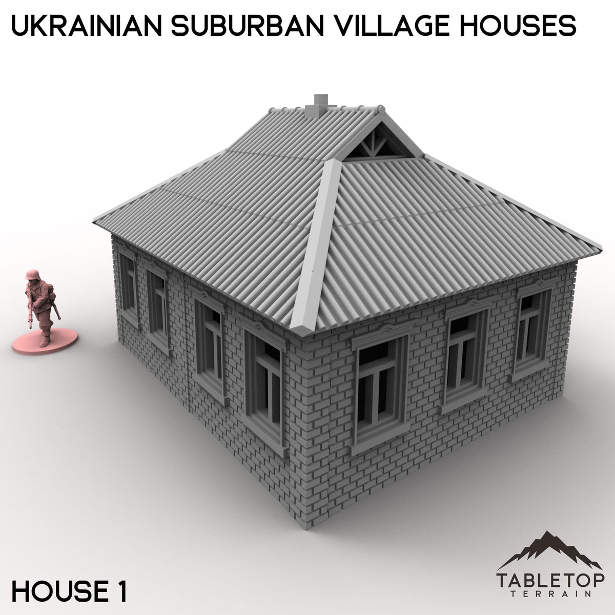 Tabletop Terrain Building 32mm / House 1 Ukrainian Suburban Village Houses