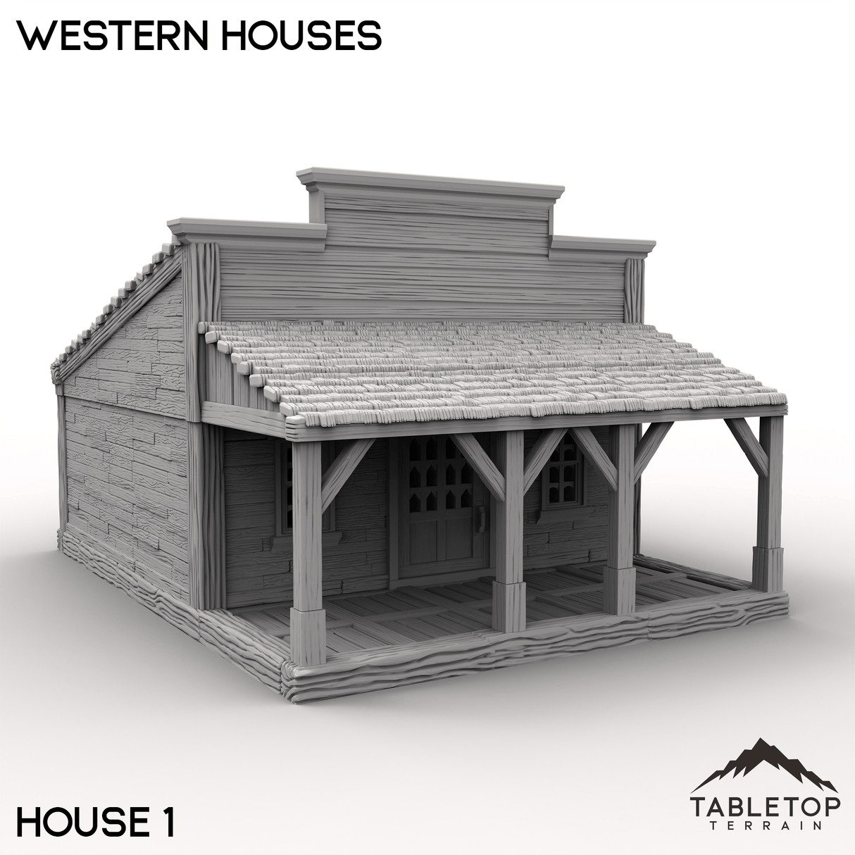 Tabletop Terrain Building 32mm / House 1 Western Houses