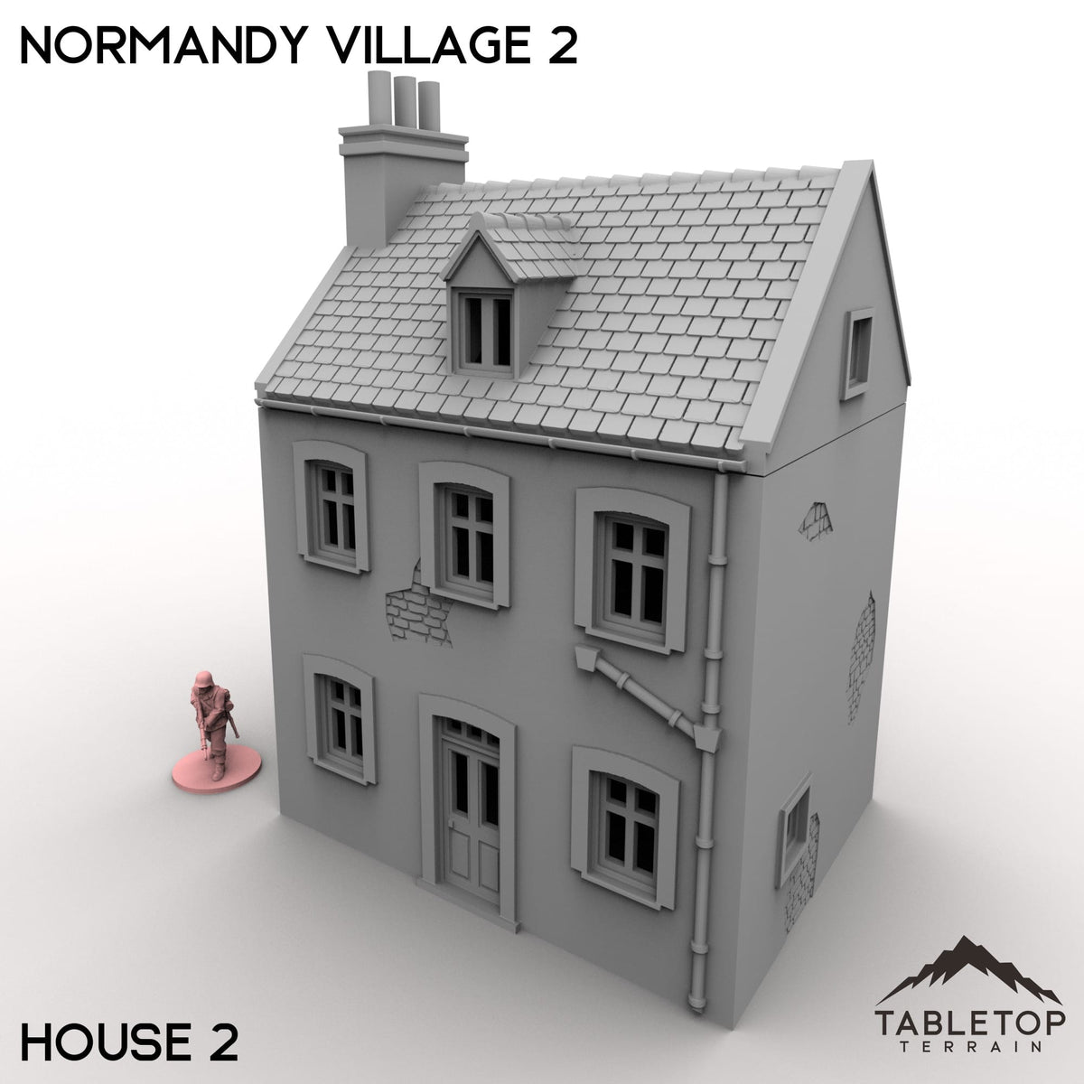 Tabletop Terrain Building 32mm / House 2 Normandy Village 2