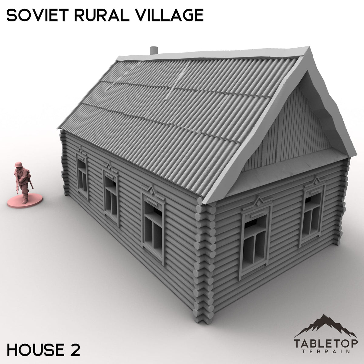 Tabletop Terrain Building 32mm / House 2 Soviet Rural Village