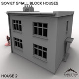 Tabletop Terrain Building 32mm / House 2 Soviet Small Block Houses