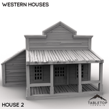 Tabletop Terrain Building 32mm / House 2 Western Houses