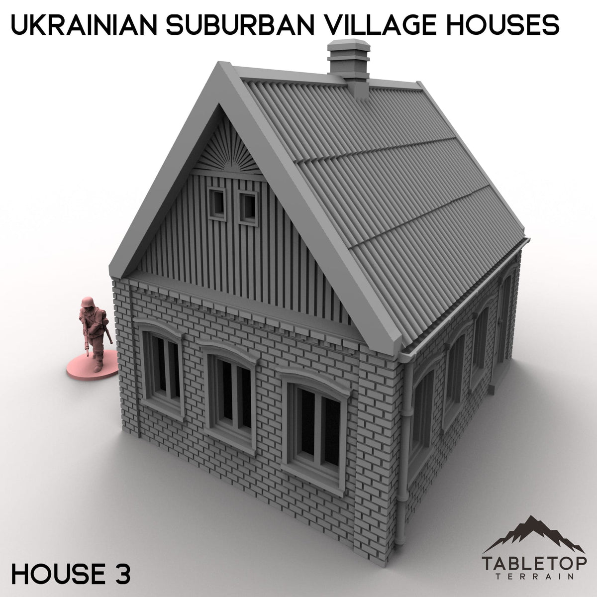Tabletop Terrain Building 32mm / House 3 Ukrainian Suburban Village Houses