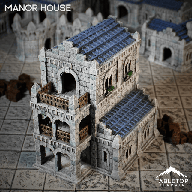 Tabletop Terrain Building 32mm / Intact Manor House - Kingdom of Tor Ithilas