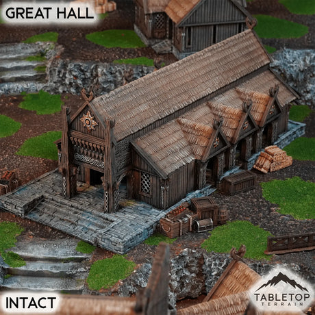 Tabletop Terrain Building 32mm / Intact The Great Hall - Kingdom of Saxonia