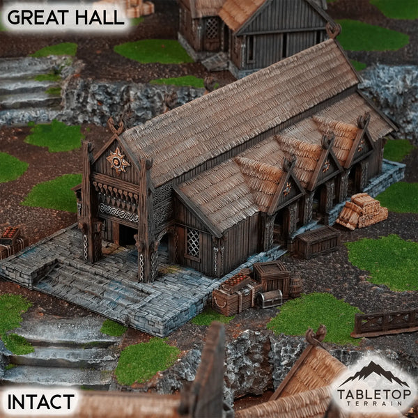 Tabletop Terrain Building 32mm / Intact The Great Hall - Kingdom of Saxonia