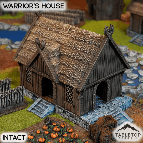 Tabletop Terrain Building 32mm / Intact Warrior's Home - Kingdom of Saxonia