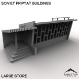 Tabletop Terrain Building 32mm / Large Store Soviet Pripyat Buildings