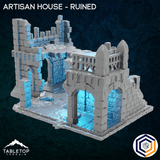 Tabletop Terrain Building 32mm / Ruined Artisan House - Kingdom of Tor Ithilas