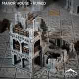 Tabletop Terrain Building 32mm / Ruined Manor House - Kingdom of Tor Ithilas