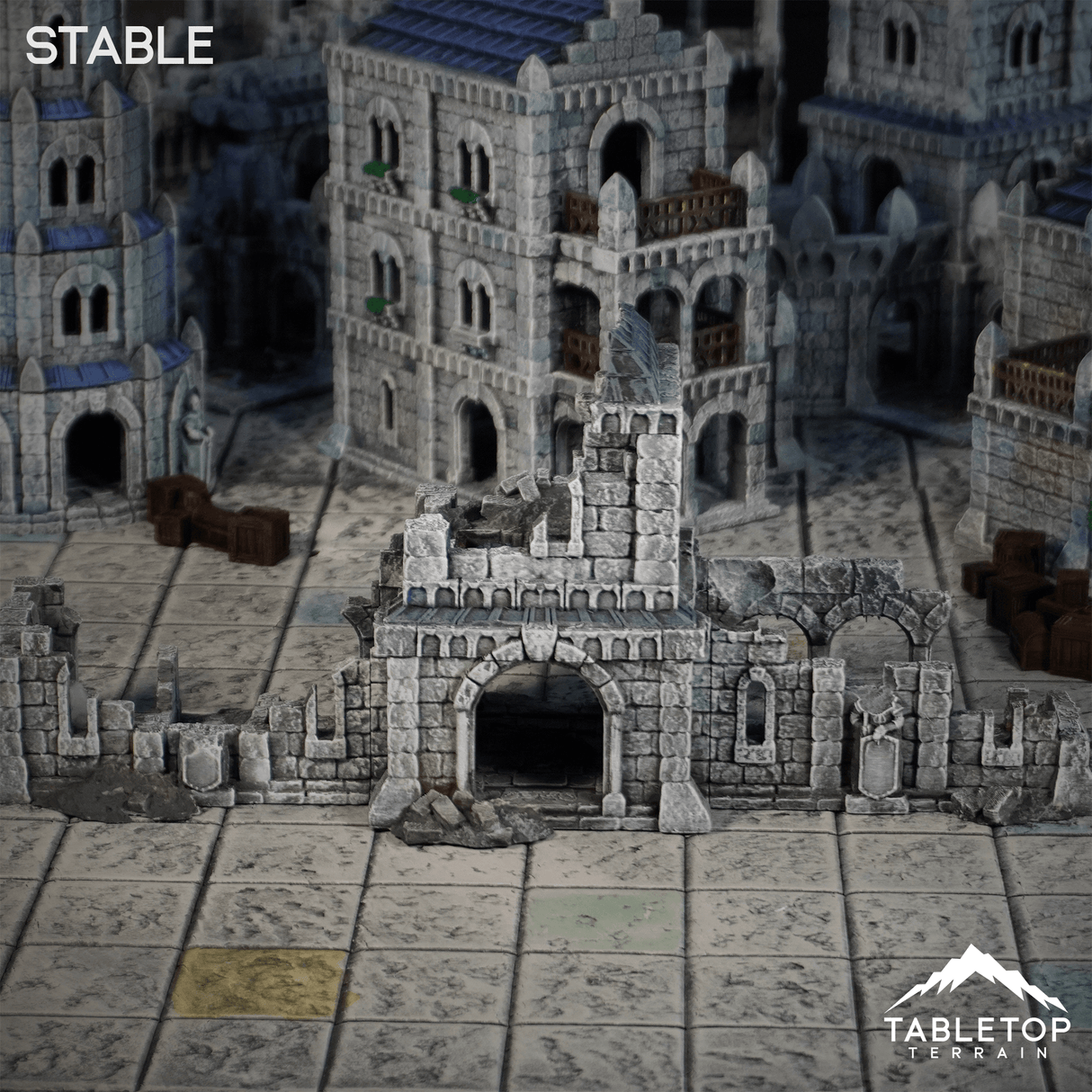 Tabletop Terrain Building 32mm / Ruined Stable - Kingdom of Tor Ithilas