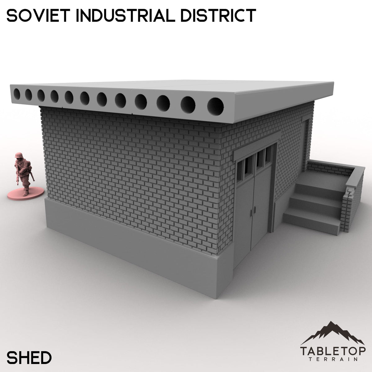 Tabletop Terrain Building 32mm / Shed Soviet Industrial District
