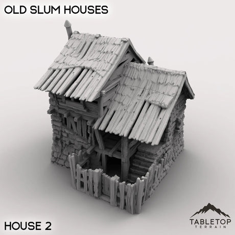 Tabletop Terrain Building 32mm / Slum House 2 Old Slum Houses